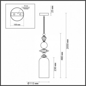 Подвесной светильник Odeon Light Bizet 4855/1 в Ревде - revda.mebel24.online | фото