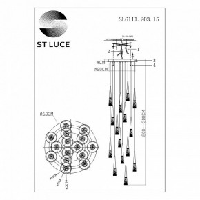 Подвесной светильник ST-Luce Sollen SL6111.203.15 в Ревде - revda.mebel24.online | фото 3