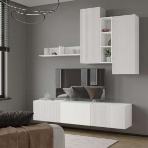 Полка навесная Сириния белый/МДФ белый снег в Ревде - revda.mebel24.online | фото 2