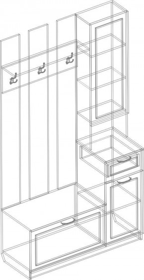 Прихожая Александрия (модульная) в Ревде - revda.mebel24.online | фото 5