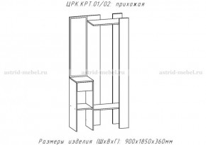 КРИТ-1 Прихожая (Делано светлый) в Ревде - revda.mebel24.online | фото 2