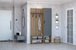 Прихожая Юджи (Дуб Крафт Золотой/Графит) в Ревде - revda.mebel24.online | фото