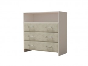 PROxSON Комод Varna (ЛДСП Белая+ткань Белый/Savana Milk (молочный)) 90x40 в Ревде - revda.mebel24.online | фото 2