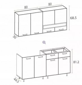 РИО-2 ЛДСП Кухонный гарнитур 1,6 м в Ревде - revda.mebel24.online | фото 7