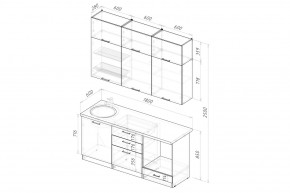ШЕЛЛИ Кухонный гарнитур Макси 1800 мм в Ревде - revda.mebel24.online | фото 2
