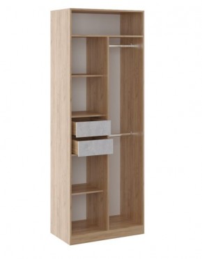 Шкаф 2 двери Глэдис М22 (Дуб Золотой/Цемент светлый) в Ревде - revda.mebel24.online | фото 2