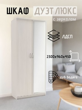 Шкаф 2-х створчатый Дуэт Люкс с зеркалом в Ревде - revda.mebel24.online | фото 5