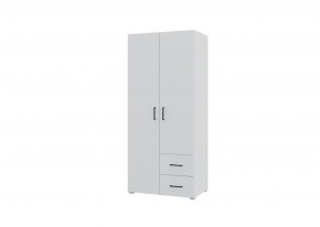 Шкаф 2-х створчатый с ящиками VICTOR (Белый) в Ревде - revda.mebel24.online | фото