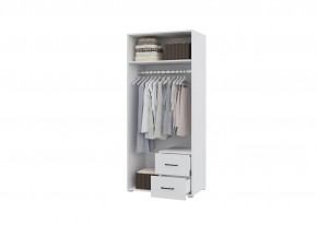 Шкаф 2-х створчатый с ящиками VICTOR (Белый-Бетон) в Ревде - revda.mebel24.online | фото 2
