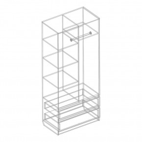 Шкаф 2-ств. с 2 ящиками "Бьянко" в Ревде - revda.mebel24.online | фото 5