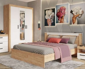 Шкаф 3-х створчатый Адель дуб крафт золотой/белый в Ревде - revda.mebel24.online | фото 3