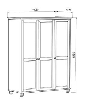 Шкаф 30 Вествик трёхдверный, массив сосны, цвет белый в Ревде - revda.mebel24.online | фото 2