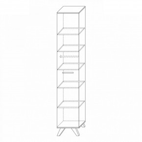 Шкаф 400 высокий Вега Скандинавия в Ревде - revda.mebel24.online | фото 3