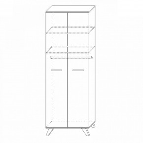 Шкаф 800 высокий Вега Скандинавия в Ревде - revda.mebel24.online | фото 3