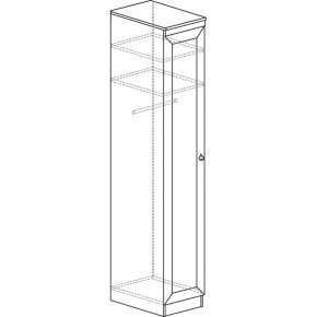 Шкаф для одежды №614 "Инна" Денвер светлый (*без полок) в Ревде - revda.mebel24.online | фото 4