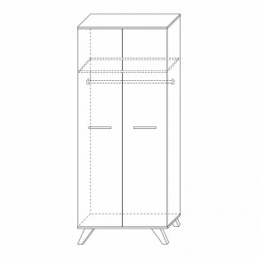 Шкаф для одежды 800 Вега Скандинавия в Ревде - revda.mebel24.online | фото 4
