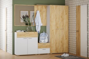 Шкаф для одежды НМ 040.42 "Санти" (Белый/Крафт Золотой) в Ревде - revda.mebel24.online | фото 3