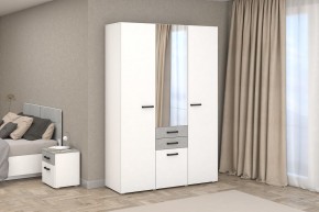 Шкаф Ева (Белый текстурный/Бетонный камень) в Ревде - revda.mebel24.online | фото