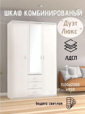 Шкаф комбинированный Дуэт Люкс с зеркалом в Ревде - revda.mebel24.online | фото 7