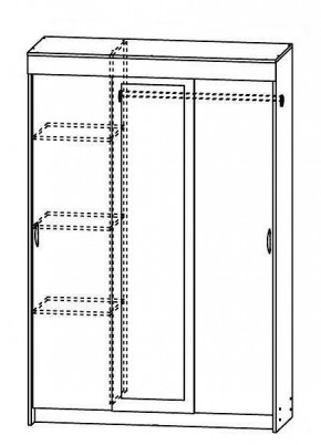 Шкаф-купе Бассо 1300 (Венге/Дуб белфорд) в Ревде - revda.mebel24.online | фото 2