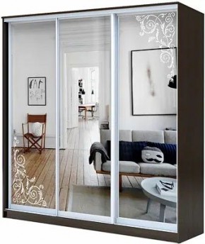 Шкаф-купе ХИТ 22-20/2-656 ОРНАМЕНТ в Ревде - revda.mebel24.online | фото