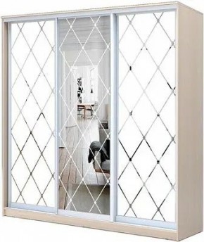 Шкаф-купе ХИТ 22-20/2-666 РОМБ БОЛЬШОЙ МАТОВЫЙ в Ревде - revda.mebel24.online | фото