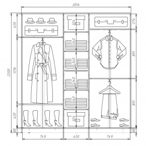 Шкаф-купе ХИТ 22-4-20-151 (420) в Ревде - revda.mebel24.online | фото 2