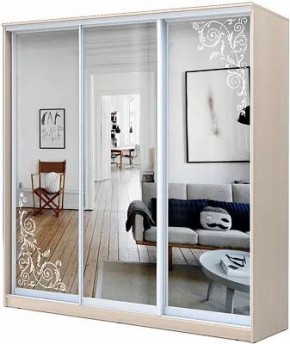 Шкаф-купе ХИТ 22-4-20-656 ОРНАМЕНТ в Ревде - revda.mebel24.online | фото