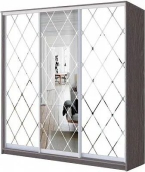 Шкаф-купе ХИТ 24-20/2-666 РОМБ БОЛЬШОЙ МАТОВЫЙ в Ревде - revda.mebel24.online | фото
