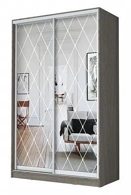 Шкаф-купе ХИТ 24-4-12/2-66 РОМБ БОЛЬШОЙ в Ревде - revda.mebel24.online | фото