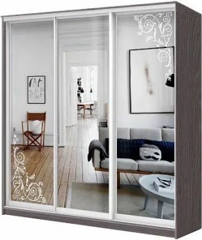 Шкаф-купе ХИТ 24-4-18-656 ОРНАМЕНТ в Ревде - revda.mebel24.online | фото