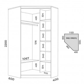 Шкаф-купе ХИТ-У-R-22-64-11 в Ревде - revda.mebel24.online | фото 3