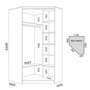 Шкаф-купе ХИТ-У-R-24-64-11 в Ревде - revda.mebel24.online | фото 3