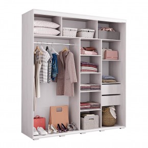 Шкаф-купе Крафт-6 1.6 м ШКК-06 (ясень белый) в Ревде - revda.mebel24.online | фото 2