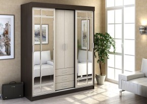 Шкаф-купе Лидер 1 венге-дуб в Ревде - revda.mebel24.online | фото 2