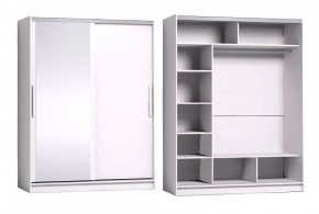 Шкаф-купе Strike/Страйк 1600 с зеркалом (Зеркало/ЛДСП) Белый в Ревде - revda.mebel24.online | фото