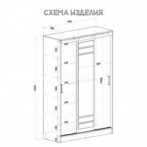 Шкаф-купе Тео ШКК-02 (крафт/белый) в Ревде - revda.mebel24.online | фото 5