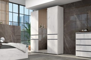 Шкаф Лиана 1600 (Дуб Крафт Белый/Графит) в Ревде - revda.mebel24.online | фото