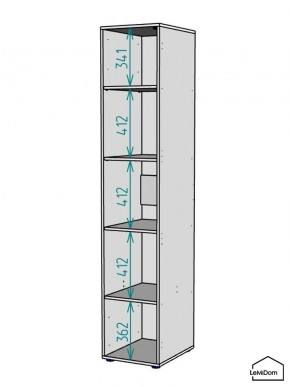 Шкаф Linnea MHR-1-2 2050х400х510 (Белый-М 11.1.2) в Ревде - revda.mebel24.online | фото 3