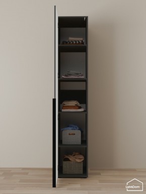 Шкаф Linnea MHR-1-2 2050х400х510 (Графит-М 11.1.25) в Ревде - revda.mebel24.online | фото 4