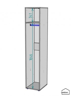Шкаф Linnea MHR-1 2050х400х510 (Белый-М 11.1.1) в Ревде - revda.mebel24.online | фото 3