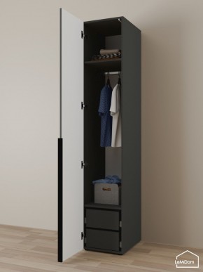 Шкаф Linnea MHR-1-3 2050х400х510 (Графит-М 11.1.25) в Ревде - revda.mebel24.online | фото 5