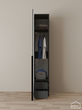 Шкаф Linnea MHR-1-3 2050х400х510 (Графит-М 11.1.25) в Ревде - revda.mebel24.online | фото 6