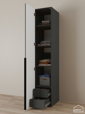 Шкаф Linnea MHR-1-4 2050х400х510 (Графит-М 11.1.25) в Ревде - revda.mebel24.online | фото 6