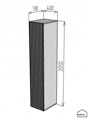 Шкаф Linnea MHR-1PO-3 2050х400х510 (Белый-М 11.1.2) в Ревде - revda.mebel24.online | фото 2