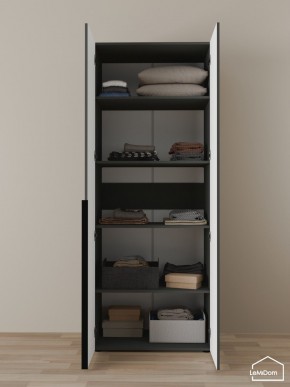 Шкаф Linnea MHR-2-2 2050х800х510 (Графит-М 11.1.25) в Ревде - revda.mebel24.online | фото 4