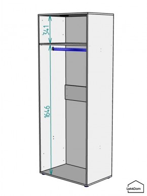 Шкаф Linnea MHR-2 2050х800х510 (Белый-М 11.1.2) в Ревде - revda.mebel24.online | фото 3