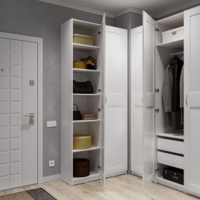 Шкаф МАКС однодверный узкий, цвет белый в Ревде - revda.mebel24.online | фото 4