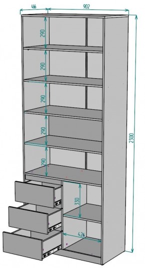 Шкаф Мальта H191 в Ревде - revda.mebel24.online | фото 2