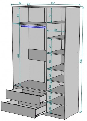 Шкаф Мальта H217 в Ревде - revda.mebel24.online | фото 2